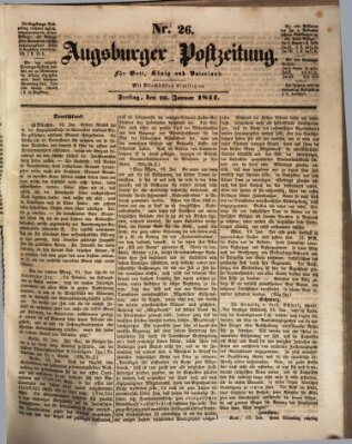 Augsburger Postzeitung Freitag 26. Januar 1844