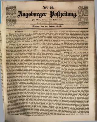 Augsburger Postzeitung Montag 29. Januar 1844