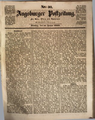 Augsburger Postzeitung Dienstag 30. Januar 1844