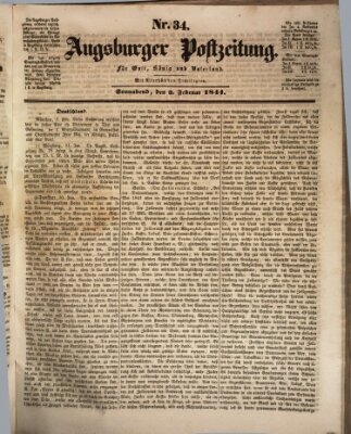 Augsburger Postzeitung Samstag 3. Februar 1844