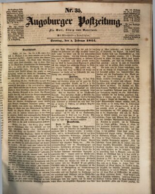 Augsburger Postzeitung Sonntag 4. Februar 1844