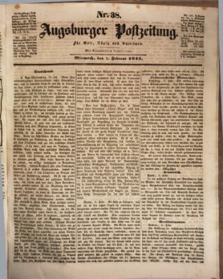 Augsburger Postzeitung Mittwoch 7. Februar 1844