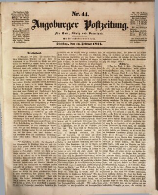 Augsburger Postzeitung Dienstag 13. Februar 1844