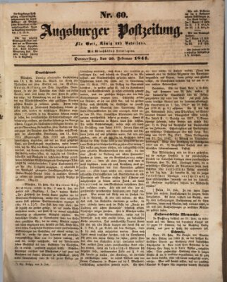 Augsburger Postzeitung Donnerstag 29. Februar 1844