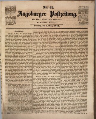 Augsburger Postzeitung Dienstag 5. März 1844