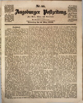 Augsburger Postzeitung Donnerstag 28. März 1844