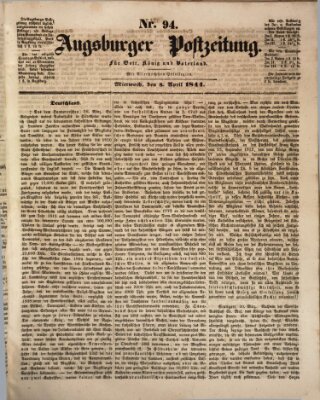 Augsburger Postzeitung Mittwoch 3. April 1844