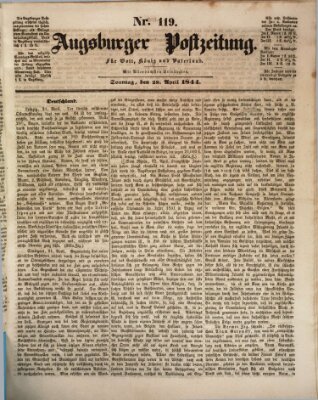 Augsburger Postzeitung Sonntag 28. April 1844