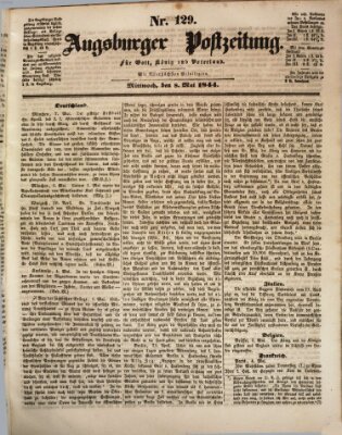 Augsburger Postzeitung Mittwoch 8. Mai 1844