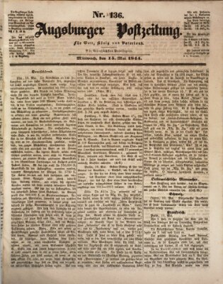 Augsburger Postzeitung Mittwoch 15. Mai 1844