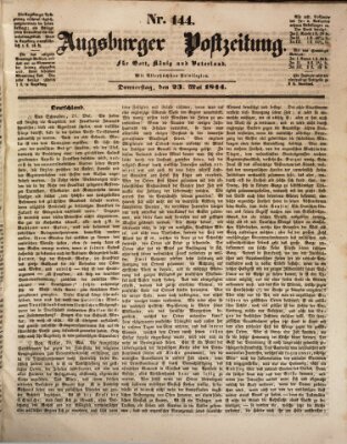 Augsburger Postzeitung Donnerstag 23. Mai 1844