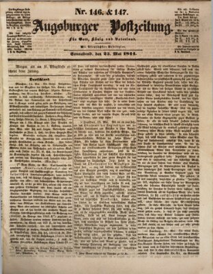 Augsburger Postzeitung Samstag 25. Mai 1844