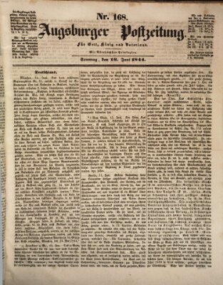 Augsburger Postzeitung Sonntag 16. Juni 1844