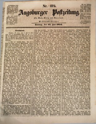 Augsburger Postzeitung Sonntag 23. Juni 1844