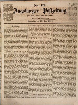 Augsburger Postzeitung Donnerstag 27. Juni 1844