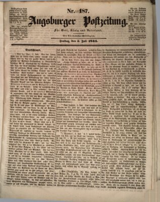 Augsburger Postzeitung Freitag 5. Juli 1844