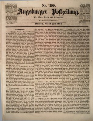 Augsburger Postzeitung Mittwoch 17. Juli 1844