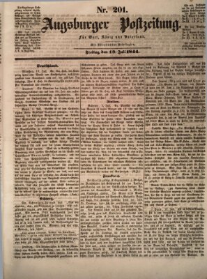 Augsburger Postzeitung Freitag 19. Juli 1844