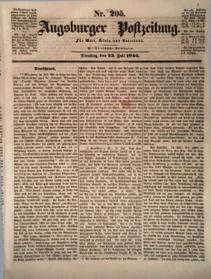 Augsburger Postzeitung Dienstag 23. Juli 1844