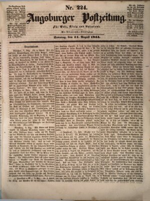 Augsburger Postzeitung Sonntag 11. August 1844