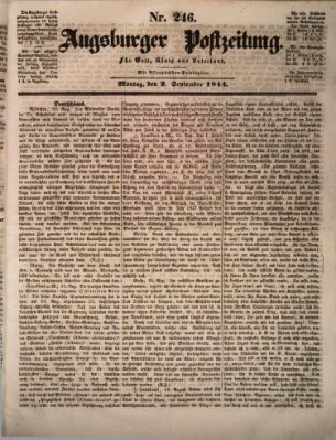 Augsburger Postzeitung Montag 2. September 1844