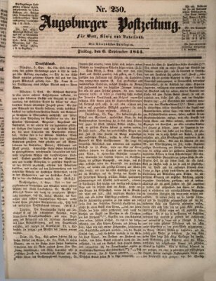 Augsburger Postzeitung Freitag 6. September 1844