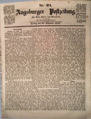 Augsburger Postzeitung Freitag 27. September 1844