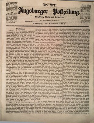 Augsburger Postzeitung Donnerstag 3. Oktober 1844