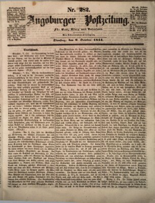 Augsburger Postzeitung Dienstag 8. Oktober 1844