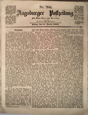 Augsburger Postzeitung Freitag 11. Oktober 1844