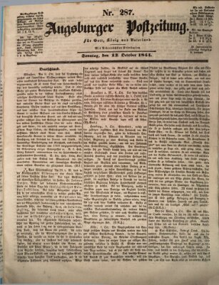 Augsburger Postzeitung Sonntag 13. Oktober 1844