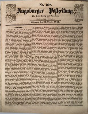 Augsburger Postzeitung Mittwoch 23. Oktober 1844