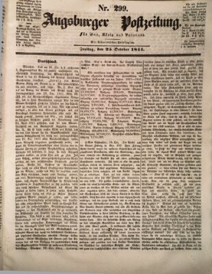 Augsburger Postzeitung Freitag 25. Oktober 1844