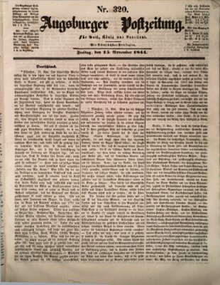 Augsburger Postzeitung Freitag 15. November 1844