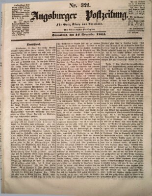 Augsburger Postzeitung Samstag 16. November 1844