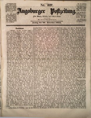 Augsburger Postzeitung Freitag 22. November 1844