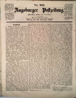 Augsburger Postzeitung Montag 25. November 1844