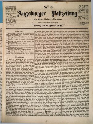 Augsburger Postzeitung Montag 6. Januar 1845