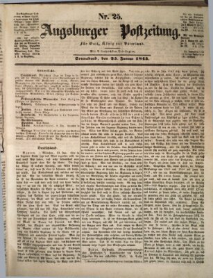 Augsburger Postzeitung Samstag 25. Januar 1845