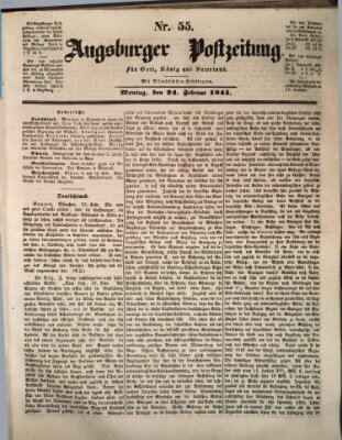 Augsburger Postzeitung Montag 24. Februar 1845