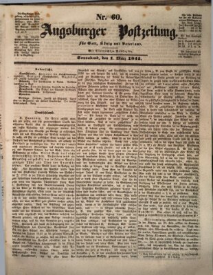 Augsburger Postzeitung Samstag 1. März 1845