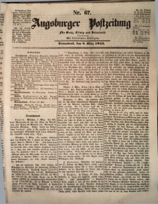 Augsburger Postzeitung Samstag 8. März 1845