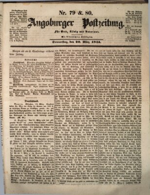 Augsburger Postzeitung Donnerstag 20. März 1845