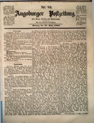 Augsburger Postzeitung Montag 24. März 1845