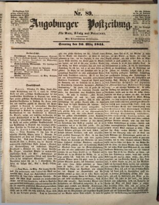 Augsburger Postzeitung Sonntag 30. März 1845