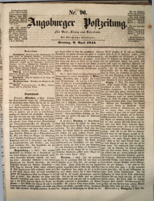 Augsburger Postzeitung Sonntag 6. April 1845