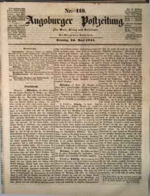 Augsburger Postzeitung Sonntag 20. April 1845