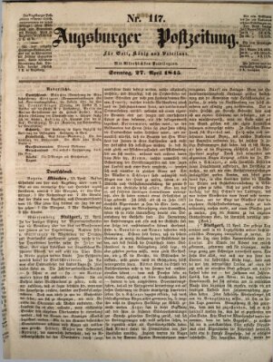 Augsburger Postzeitung Sonntag 27. April 1845