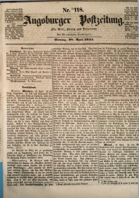 Augsburger Postzeitung Montag 28. April 1845