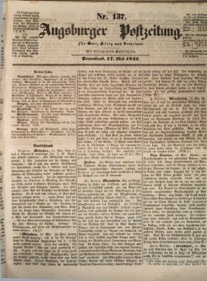 Augsburger Postzeitung Samstag 17. Mai 1845